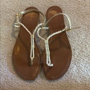 Lauren Ralph Lauren Gold & White Sandels